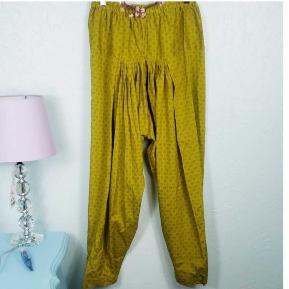 Dropwaist green harem bohemian pant